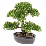 Bonsai artificial decorativ Ficus in ghiveci ceramic - 32 cm