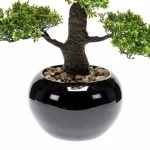 Bonsai artificial decorativ Ficus in ghiveci ceramic - 47 cm