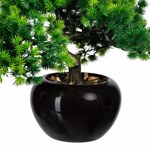 Bonsai artificial Larch x3 in ghiveci ceramic - 26 cm