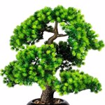 Bonsai artificial Larch x7 in ghiveci ceramic - 48 cm