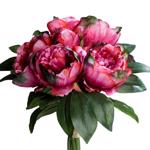 Buchet bujori artificiali fuchsia - 35 cm