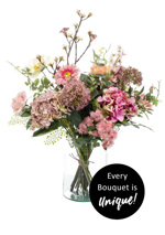 Buchet flori artificiale roz - 65 cm 