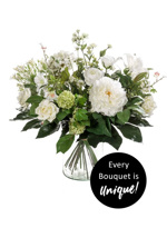 Buchet flori artificiale verde-crem - 65 cm 