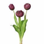 Buchet x3 lalele artificiale mov - 39 cm