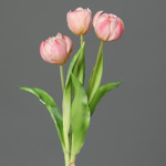 Buchet x3 lalele artificiale roz - 39 cm