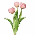 Buchet x3 lalele artificiale roz - 39 cm