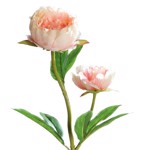 Bujor artificial roz-somon - 60 cm