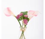 Aranjament cale artificiale roz-crem - 25 cm