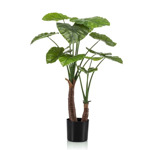 Copac artificial Alocasia x2 cu 14 frunze - 110 cm