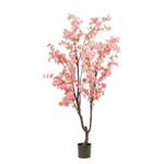 Copac artificial cu flori Cherry roz - 210 cm