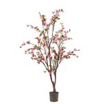 Copac artificial cu flori Magnolia roz-crem - 170 cm