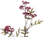 Crenguta artificiala de Craciun cu fructe de padure rosii - 68 cm