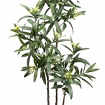 Eucalipt artificial cu flori in ghiveci - 145 cm