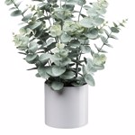 Eucalipt artificial verde pudrat in ghiveci - 65 cm