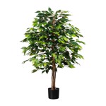 Ficus artificial Benjamina cu trunchi natural - 120 cm
