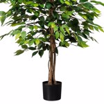 Ficus artificial Benjamina cu trunchi natural - 120 cm