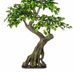 Ficus artificial decorativ Benjamina verde - 170 cm