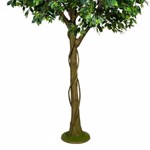 Ficus artificial decorativ Benjamina verde - 300 cm