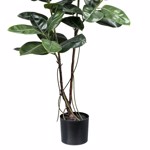 Ficus artificial Elastica in ghiveci - 150 cm