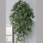 Ficus artificial gigant Benjamina in ghiveci din plastic - 300 cm 