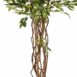 Ficus artificial Liana in ghiveci negru din plastic - 140 cm