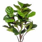 Ficus artificial Lyrata in ghiveci negru din plastic - 155 cm