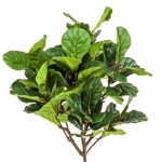 Ficus artificial Lyrata in ghiveci negru din plastic - 195 cm