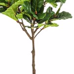 Ficus artificial Lyrata in ghiveci negru din plastic - 195 cm
