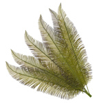 Set x6 frunze artificiale de feriga verde deschis - 60 cm