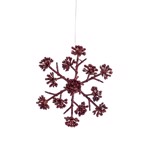 Fulg artificial de Craciun cu fructe de padure - 14 cm