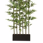 Gard artificial din Bambus x6 in jardiniera - 195 cm