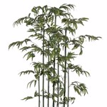 Gard artificial din Bambus x7 in jardiniera - 150 cm