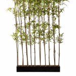 Gard artificial UV din Bambus x20 in jardiniera - 200 cm