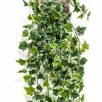 Ghirlanda iedera artificiala verde-crem - 100 cm