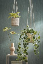 Ghirlanda iedera artificiala verde-crem - 80 cm