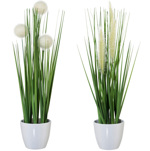 Set x3 iarba artificiala decorativa in ghiveci - 36 cm