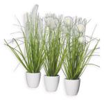 Set x3 iarba artificiala decorativa in ghiveci - 36 cm