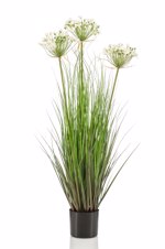Iarba artificiala verde x3 Agapanthus crem - 110 cm