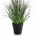 Iarba artificiala verde x6 Allium mov - 72 cm