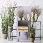 Iarba artificiala verde x9 Pampas crem - 175 cm
