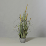 Iarba artificiala decorativa verde in ghiveci gri - 96 cm