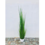 Iarba artificiala decorativa in ghiveci alb - 145 cm