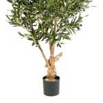 Maslin artificial decorativ TWISTED cu fructe in ghiveci - 120 cm