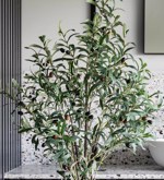 Maslin artificial in ghiveci negru - 140 cm