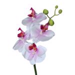 Orhidee artificiala alb-mov - 46 cm