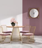 Orhidee artificiala roz-crem in ghiveci ceramic - 35 cm
