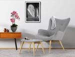 Orhidee artificiala roz-crem in ghiveci ceramic - 70 cm
