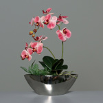 Orhidee artificiala roz in ghiveci - 40 cm