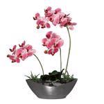 Orhidee artificiala roz in ghiveci - 54 cm