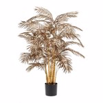 Palmier artificial Areca bronz metalic cu 40 frunze - 200 cm